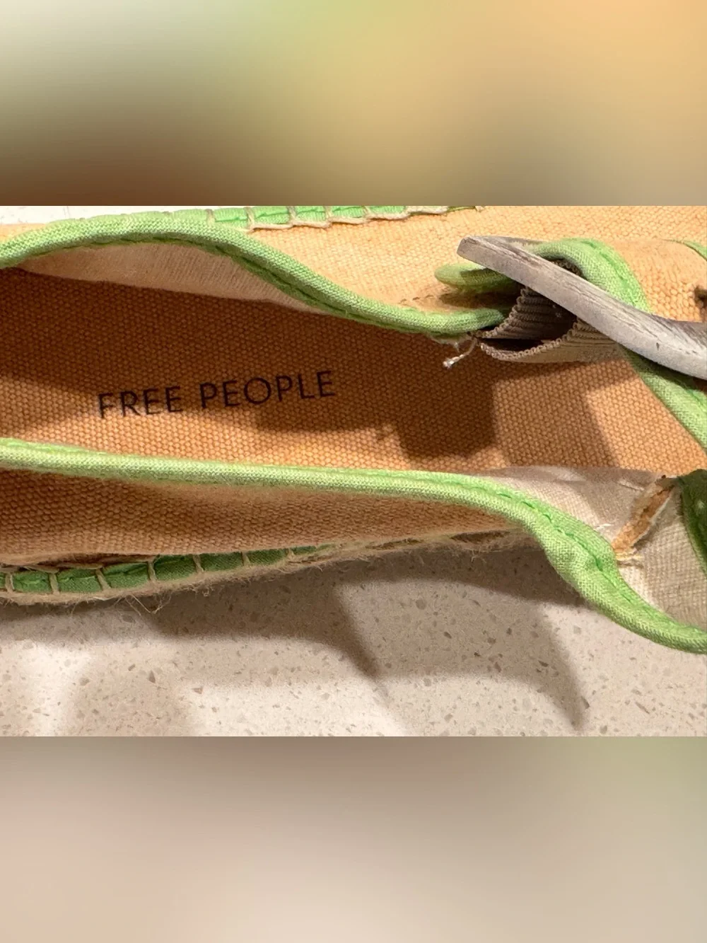 ⁠Free People Surfside 2.0 Mary Jane Espadrilles Salted Lime EU 39⁠ | NWOT